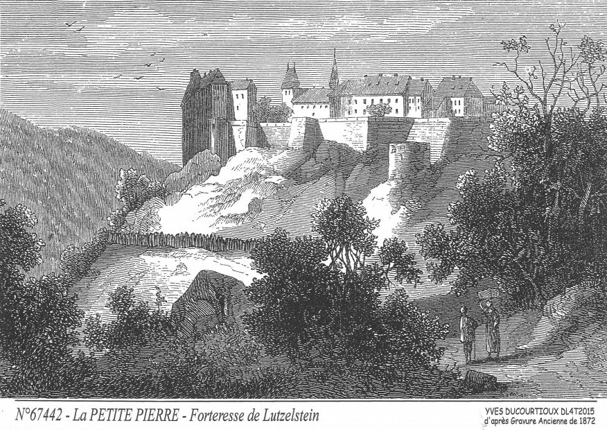 N 67442 - LA PETITE PIERRE - forteresse de lutzelstein (d'aprs gravure ancienne)